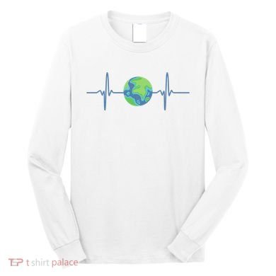 Earth Day Heartbeat Long Sleeve Shirt