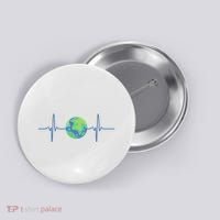 Earth Day Heartbeat Button thumb 0
