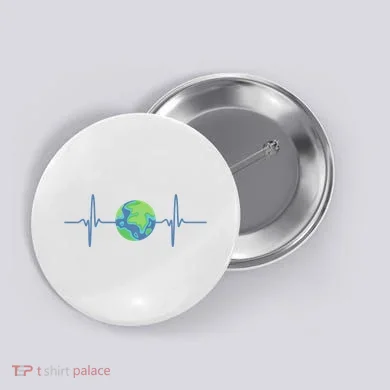 Earth Day Heartbeat Button