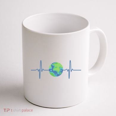 Earth Day Heartbeat Coffee Mug back