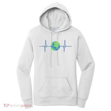 Earth Day Heartbeat Women's Hoodie