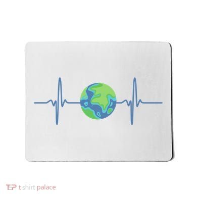 Earth Day Heartbeat Mousepad
