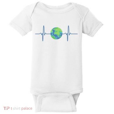 Earth Day Heartbeat Baby Bodysuit