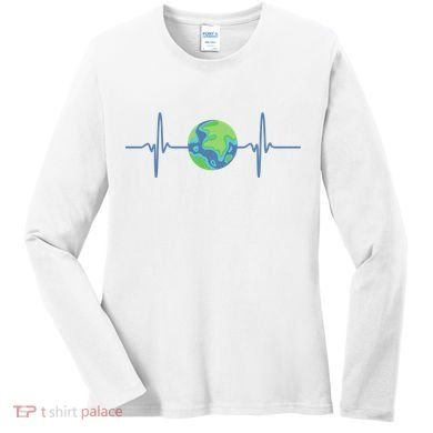 Earth Day Heartbeat Women's Long Sleeve Shirt