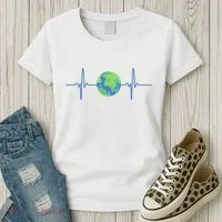 Earth Day Heartbeat Women's T-Shirt thumb 3