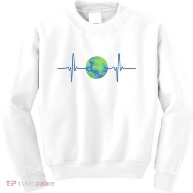 Earth Day Heartbeat Kids Sweatshirt