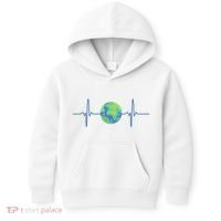 Earth Day Heartbeat Kids Hoodie thumb 0