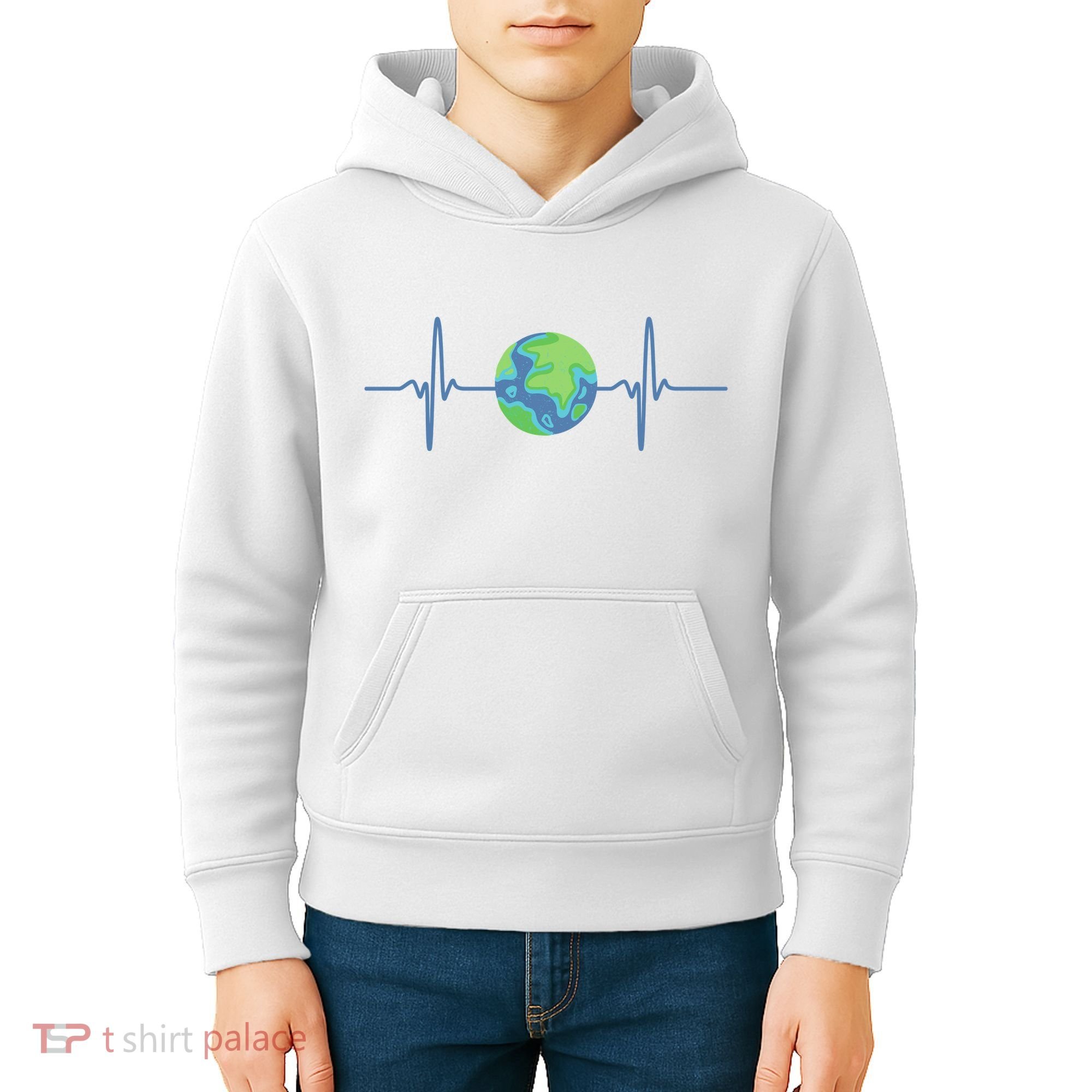 Earth Day Heartbeat Kids Hoodie
