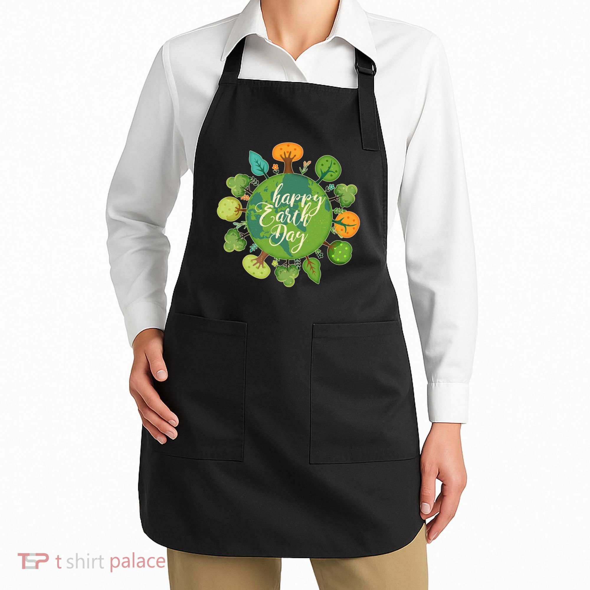 Earth Day Happy Earth Day Trees Apron
