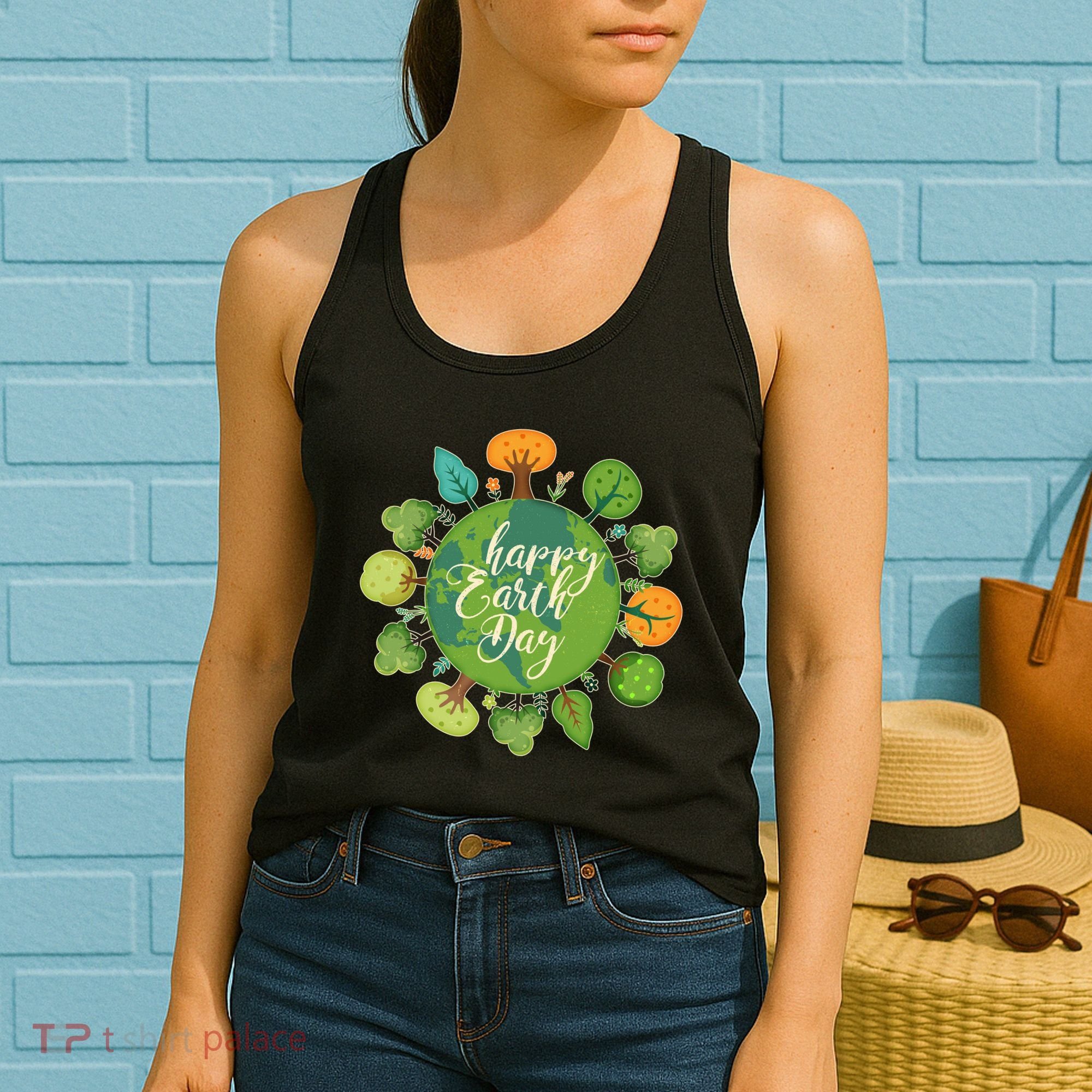Earth Day Happy Earth Day Trees Women's Tank Top