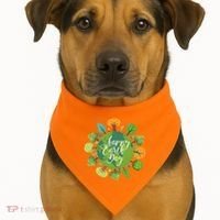 Earth Day Happy Earth Day Trees USA-Made Doggie Bandana thumb 1