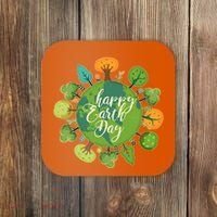 Earth Day Happy Earth Day Trees Coaster thumb 0
