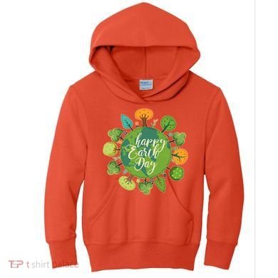 Earth Day Happy Earth Day Trees Kids Hoodie