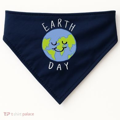Earth Day Happy Planet USA-Made Doggie Bandana