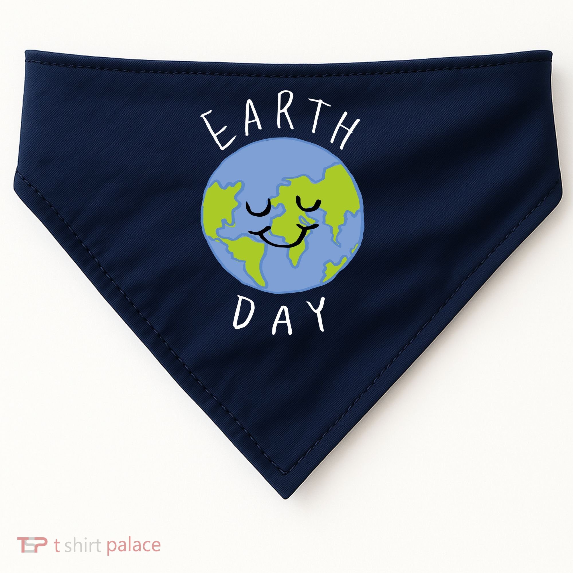 Earth Day Happy Planet USA-Made Doggie Bandana