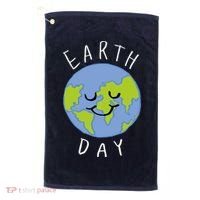 Earth Day Happy Planet Golf Towel thumb 0