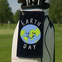 Earth Day Happy Planet Golf Towel thumb 2