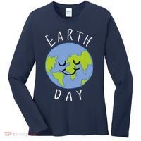 Earth Day Happy Planet Women's Long Sleeve Shirt thumb 0