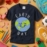 Earth Day Happy Planet Kids T-Shirt thumb 3