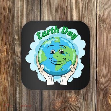 Earth Day Happy Globe Coaster