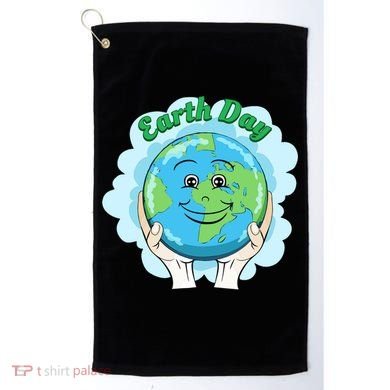 Earth Day Happy Globe Golf Towel