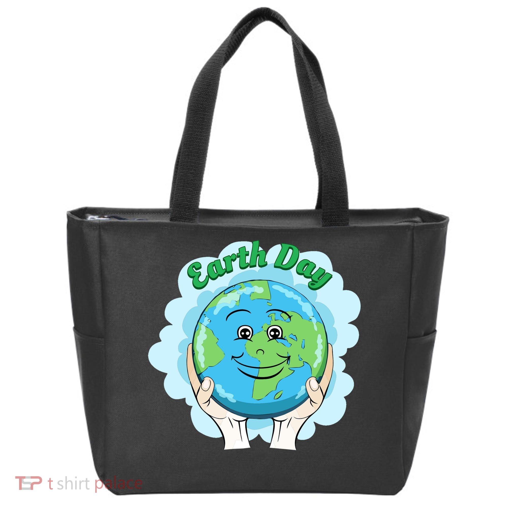 Earth Day Happy Globe Tote Bag