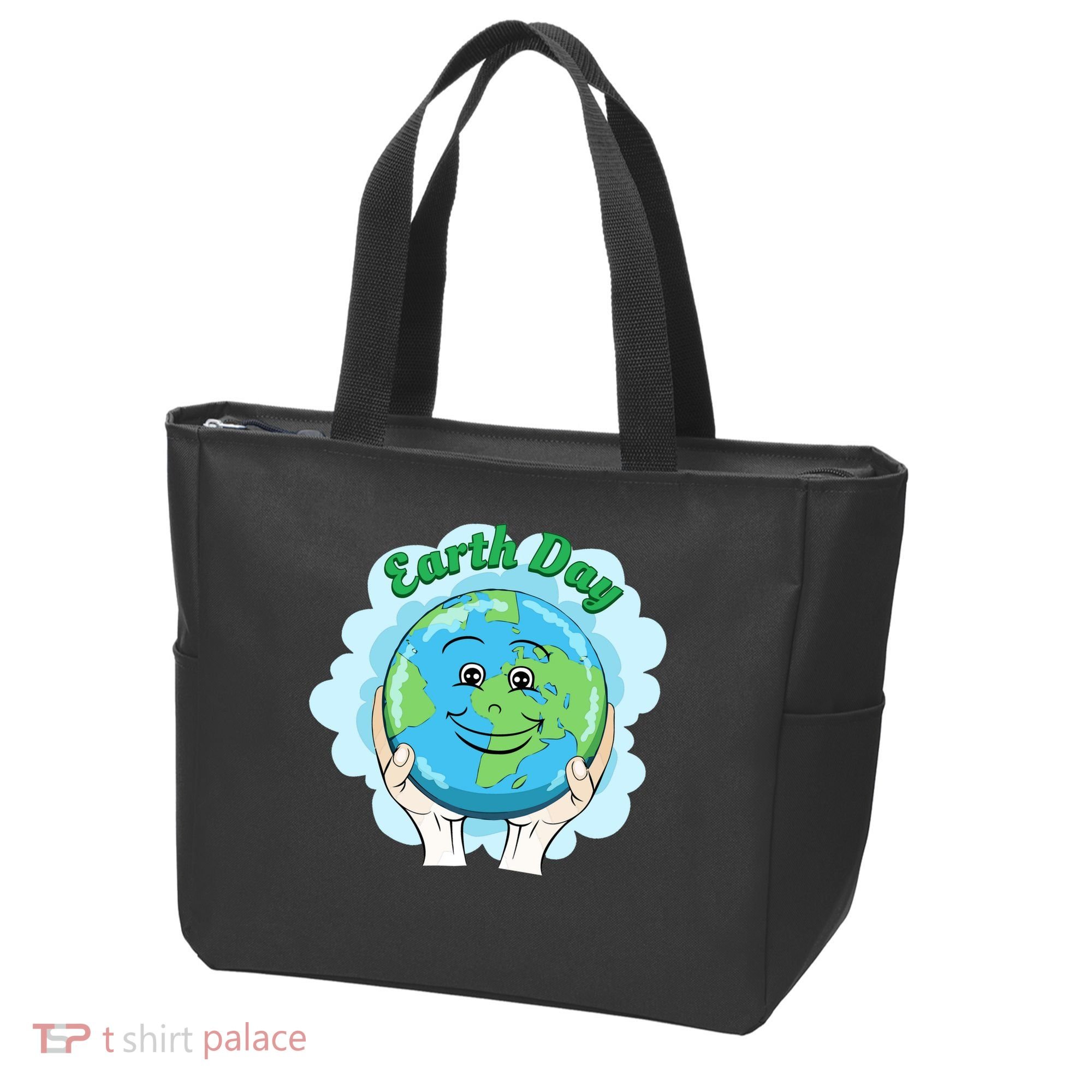 Earth Day Happy Globe Tote Bag