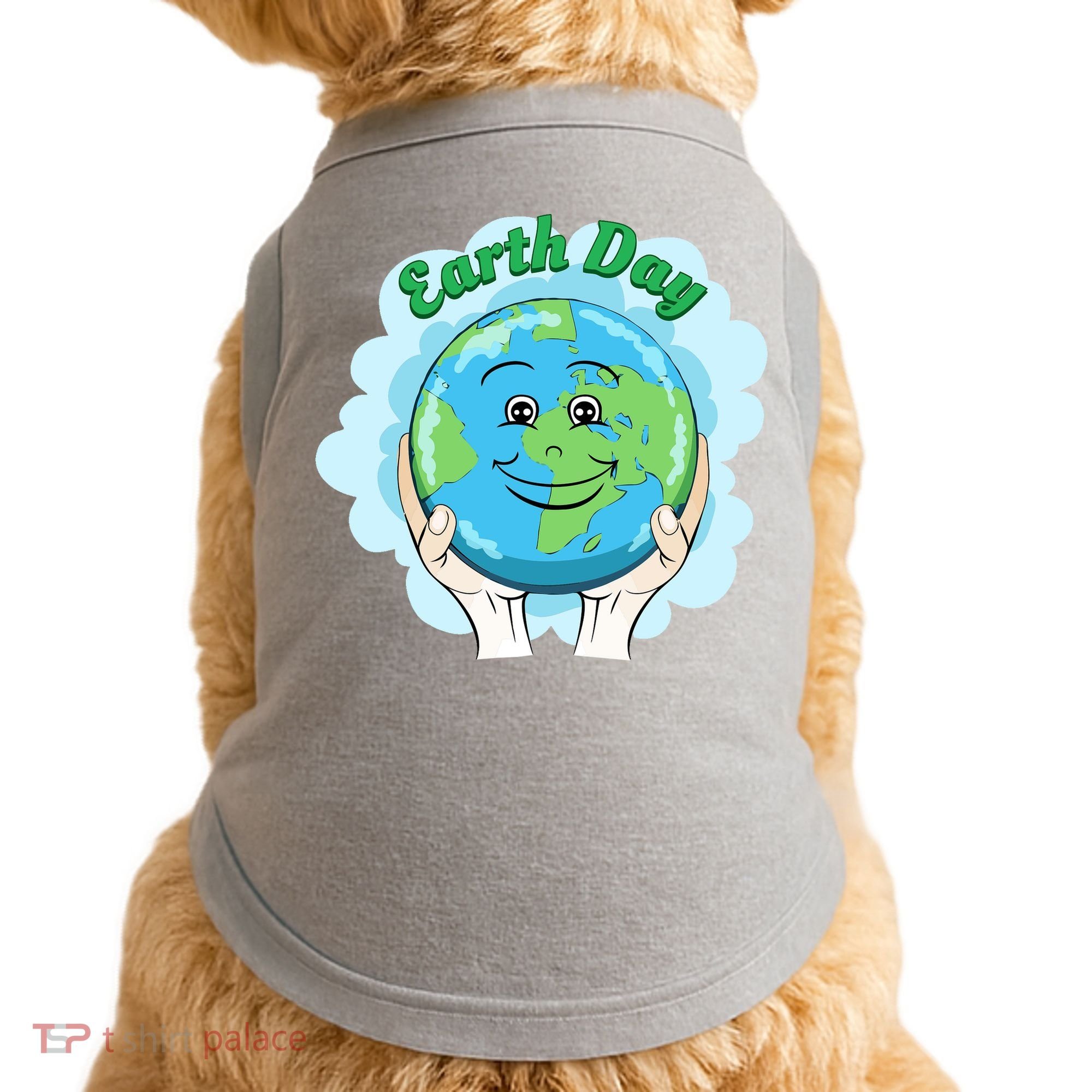 Earth Day Happy Globe Doggie Tank