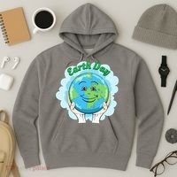 Earth Day Happy Globe Hoodie thumb 3
