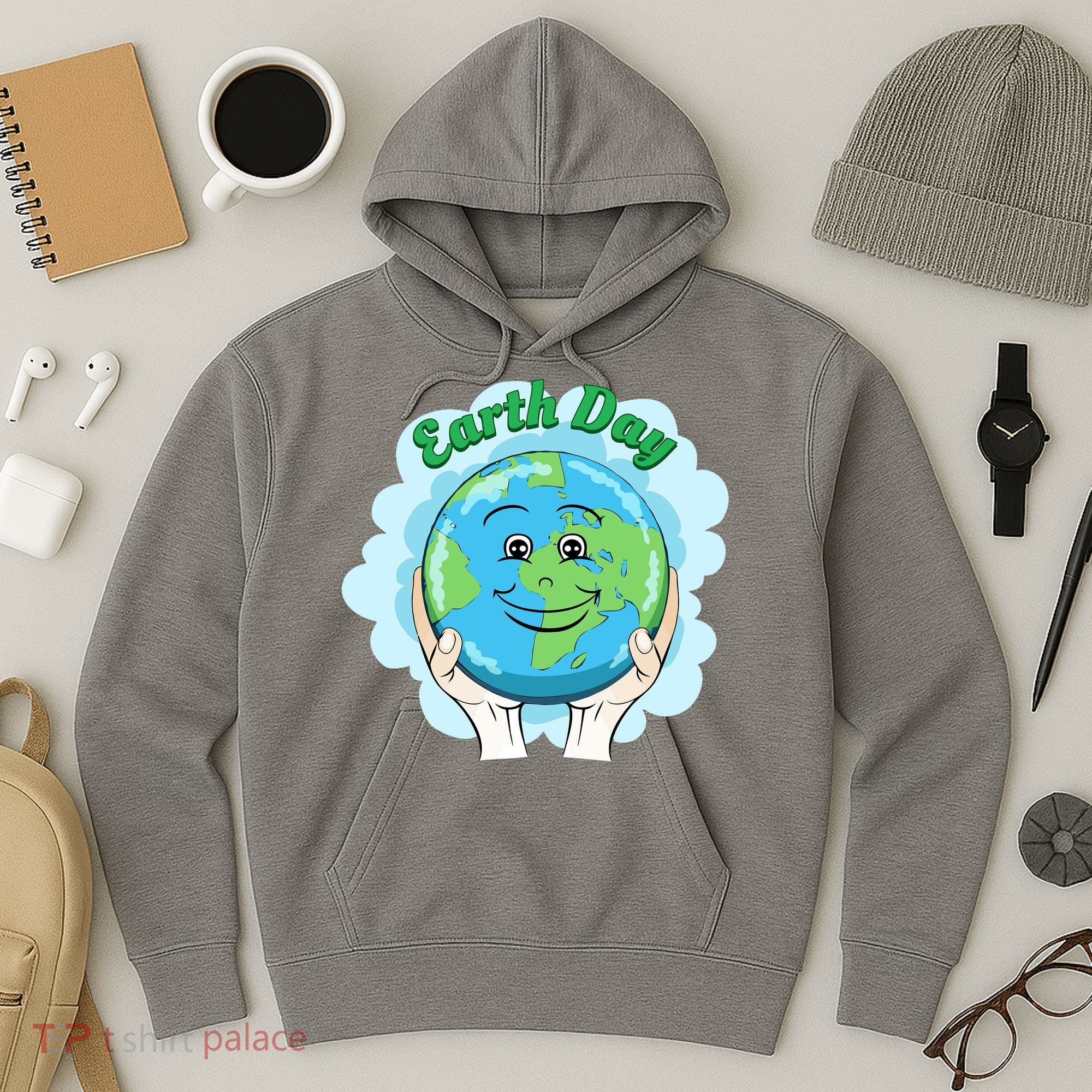 Earth Day Happy Globe Hoodie