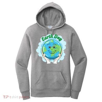 Earth Day Happy Globe Women's Hoodie