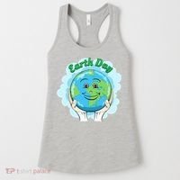 Earth Day Happy Globe Women's Tank Top thumb 0