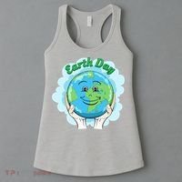 Earth Day Happy Globe Women's Tank Top thumb 3