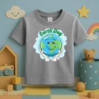 Earth Day Happy Globe Toddler T-Shirt thumb 3