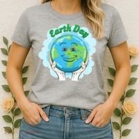 Earth Day Happy Globe Women's T-Shirt thumb 2