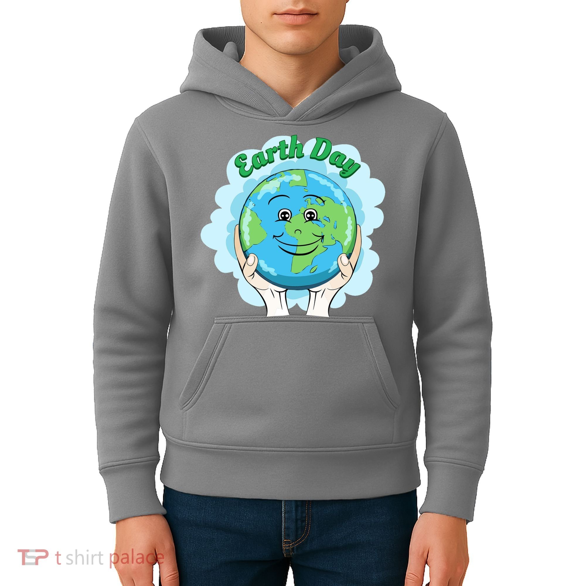Earth Day Happy Globe Kids Hoodie