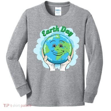 Earth Day Happy Globe Kids Long Sleeve Shirt