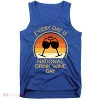 Every Day Is National Wine Day Gift Wine Tasting Cool Gift Tank Top thumb 0