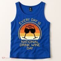 Every Day Is National Wine Day Gift Wine Tasting Cool Gift Tank Top thumb 2