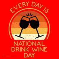 Every Day Is National Wine Day Gift Wine Tasting Cool Gift Santa Hat thumb 1