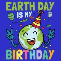 Earth Day Is My Birthday Funny Gift Kids Sweatshirt thumb 2