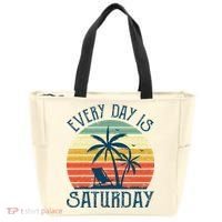 Every Day Is Saturday Funny Retirement Gift Men Women Tote Bag thumb 0