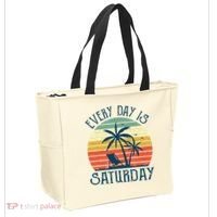 Every Day Is Saturday Funny Retirement Gift Men Women Tote Bag thumb 2