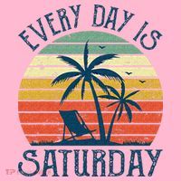 Every Day Is Saturday Funny Retirement Gift Men Women Coaster thumb 2