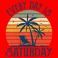 Every Day Is Saturday Funny Retirement Gift Men Women Santa Hat thumb 1