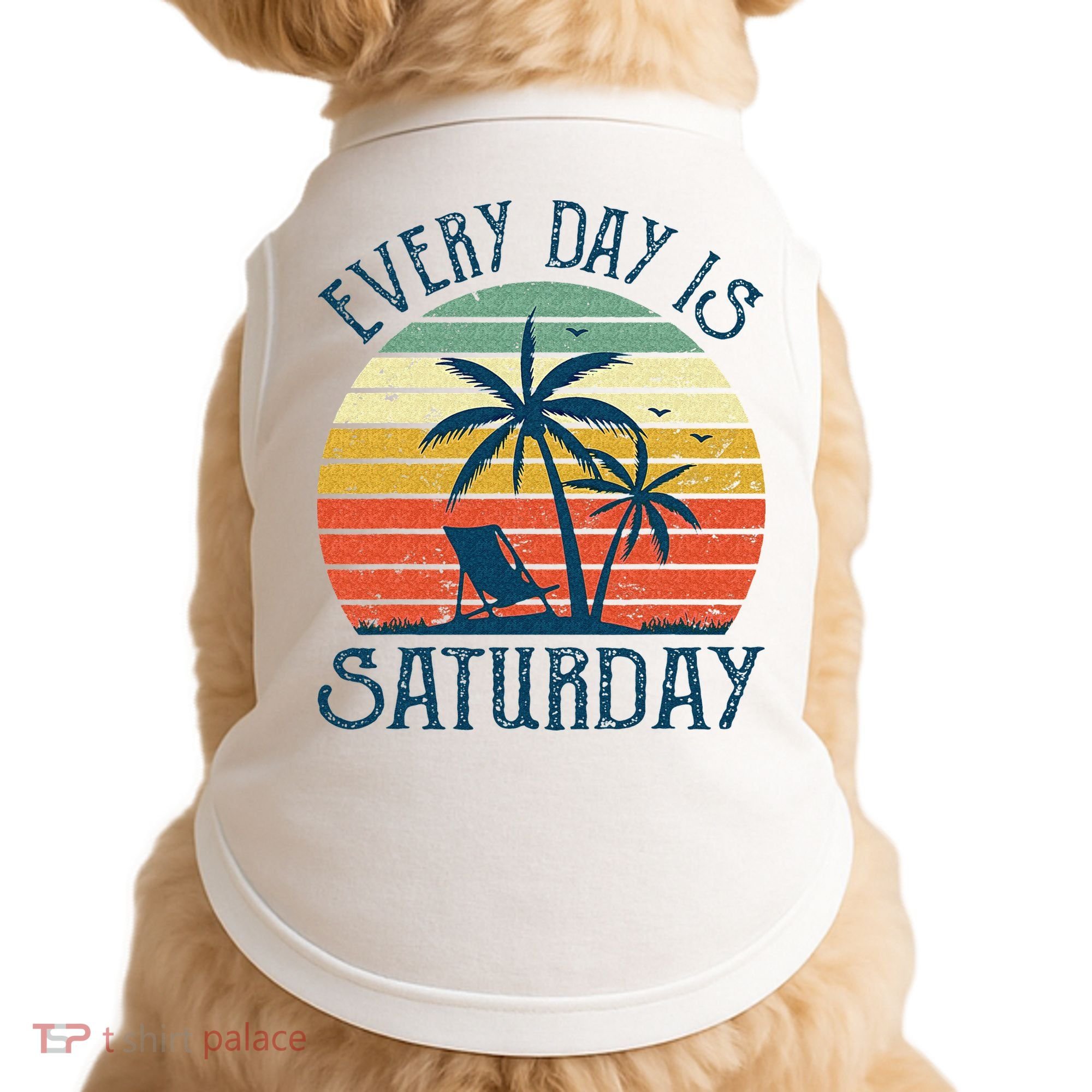 Every Day Is Saturday Funny Retirement Gift Men Women Doggie Tank