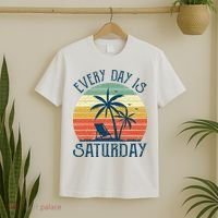 Every Day Is Saturday Funny Retirement Gift Men Women T-Shirt thumb 2