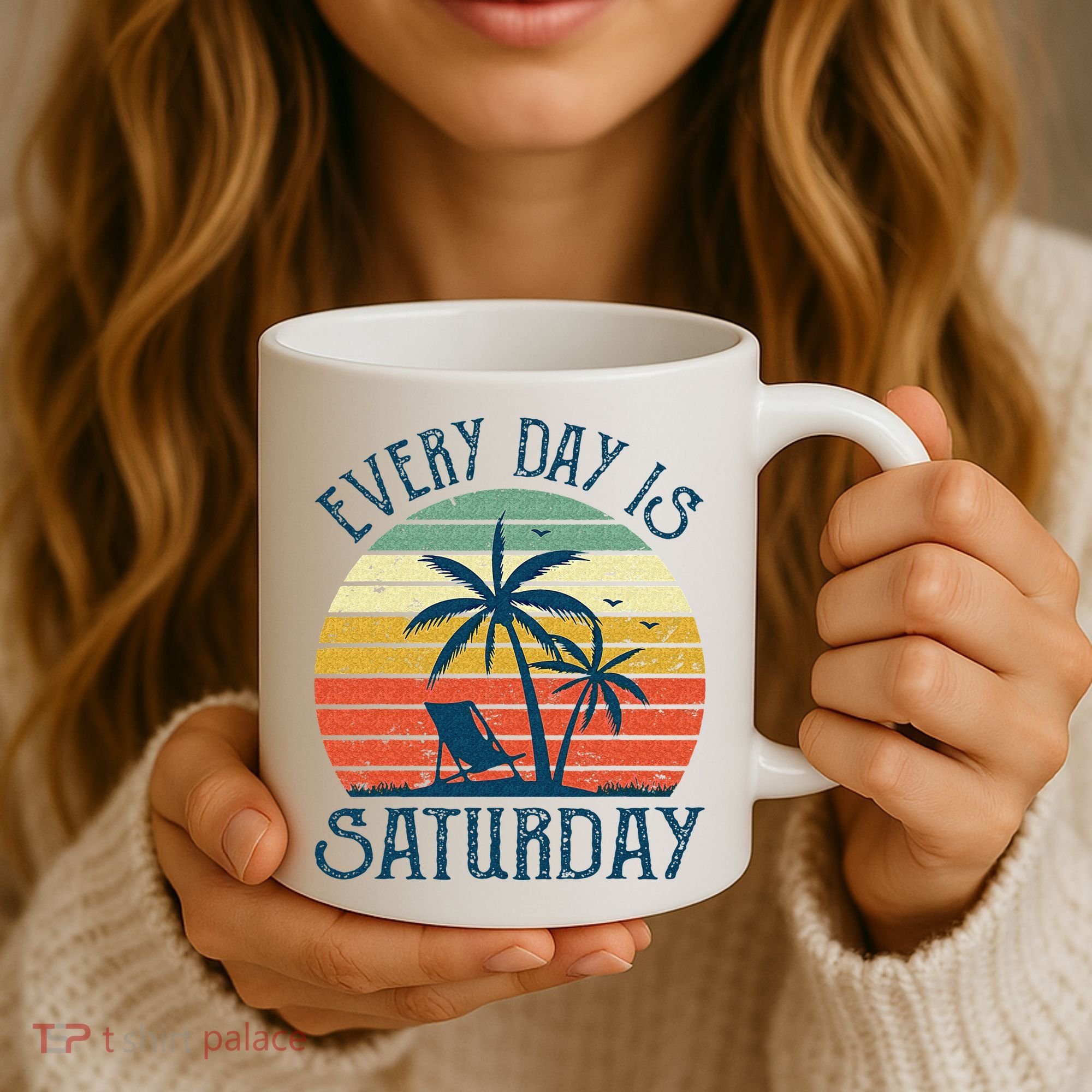 Every Day Is Saturday Funny Retirement Gift Men Women Coffee Mug