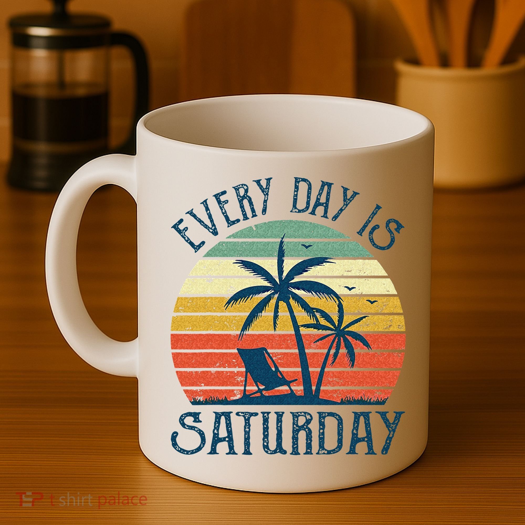 Every Day Is Saturday Funny Retirement Gift Men Women Coffee Mug