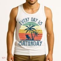 Every Day Is Saturday Funny Retirement Gift Men Women Tank Top thumb 3